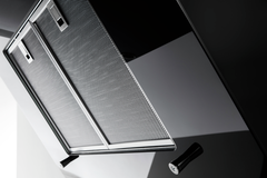 Novy Vision 90 cm zwart glas Zwart wanddampkap rec