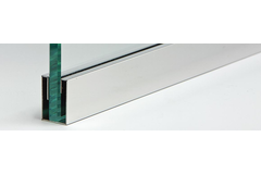 U-profiel met afgeronde rand MIRROR, voor 10 mm glas, B19.5 H25 L3000, mirror