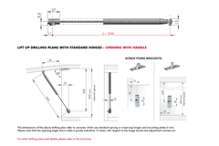 Piston á gaz K12 lift up180N ouverture automatique 