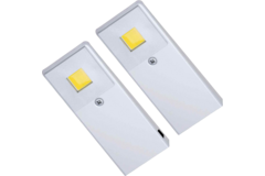 Set quadrat Led alu set 2 x 3W + interrupteur 