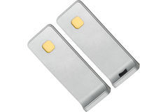 Set 2 Led reiled sous-encastré 3W 3000K look inox touch 10w avec dimmertransfo