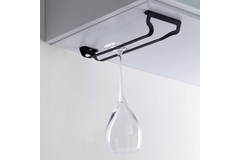 Porte-verres simple noir mat - 3 verres 