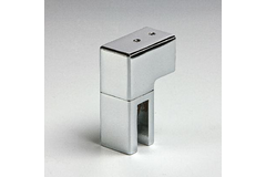 Scharnierende bevestiging op glas, voor 6/10 mm glas, B25 H25 L45, chroom