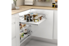 MC Line uittrekmand 50cm wit+hettich quadro ss 30k +hettich quadro ss 30kg+afstandhouders