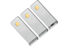 Set 3 Led reiled sous-encastré 3W 3000K look inox touch 10w avec dimmertransfo