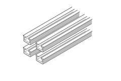 Hawa Miniroll set 4 rails 2500mm 