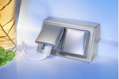 Opbouwstopcontact deltabox rvs b-f