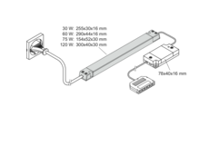 Led Emotion Frankfurt variateur 30W, 12V , 2.5a récepteur/commande à distance/transfo