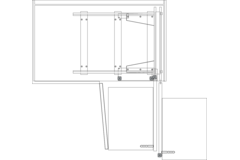 Rational corner b Soft Close 600mm re antraciet + 4 bakmanden antraciet