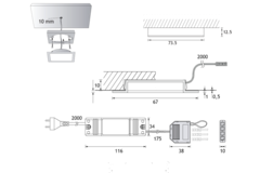 Set Sun Quadro XT led spot 24V