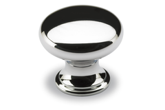 Knop Cirpi, H 27 mm, ø 30 mm, glans verchroomd