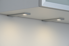 Set 2 d'lau Led rectang. sous-encastré 3W 3200K alu - touch 10w avec dimmertransfo