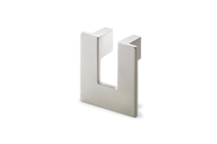 Poignée Vigilia, entraxe de perçages 32, L 60 mm, B 60 mm, H 24 mm, aspect inox brossé