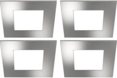 Hera set 4 x FQ-68 led 4W 24V 3000K RVS-look+ transfo led 30W