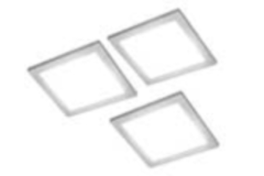 Ria led-Set 3 x 5.4w 12V 4000K RVS + schakelaar