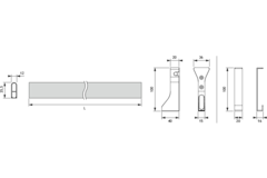 Led Free tube de penderie éclairée c.800 12V 7.2w 