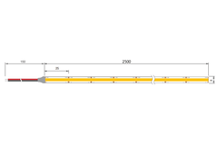 Ledstrip COB 2,5m 25W 3000K IP20 12V z/punten