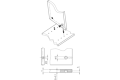 Ferrure d'assemblage excenter 15.16 Z sans bord nickelé