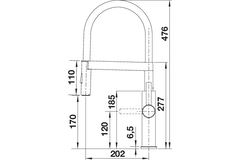 Blanco Sonea-S Flexo inox brossé mitigeur 