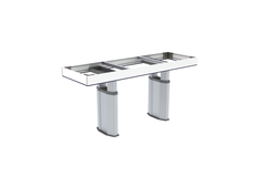 CENTERLIFT 960HA incl. voorkant - 158,0 x 58,0cm, Voor bovenblad 160,0x60,0cm, Wit, RAL 9003