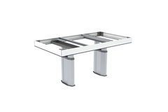 CENTERLIFT 960HE incl. voorkant - 158,0 x 98,0cm, Voor bovenblad 160,0x100,0cm, Wit, RAL 9003