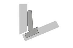Charnière d’angle Intermat W-30 (Intermat 9944 W-30), en applique, Angle d'ouverture  125°, TH-schéma de perçage 52 x 5,5 mm, à visser (-)
