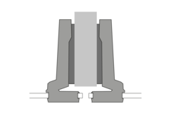 Charnière de porte en verre Intermat (Intermat 9904), en semi-applique, Angle d'ouverture  95°, à visser (-)