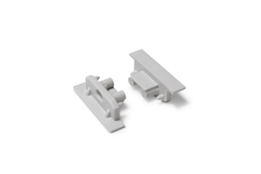 Embout profilé Led groove10 gris avec trou 