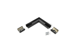 Led profilé d'angle 90° sliM8 noir anodisé 