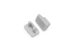 Embout profilé led Slim8 gris 