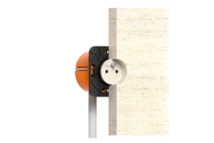Rond 3.0 - Stone Backfit prise type E - mise à la terre noir