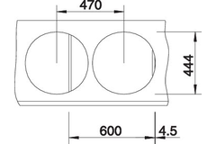 Rondo set acier inoxydable  cuve 175mm et égouttoir 40mm