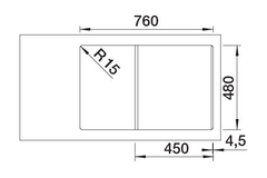 Blanco Adira 45 S anthracite commande automatique
