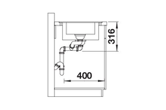Blanco Adira 6 S-F rock grey automatische bediening