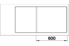 Blanco spoeltafel Axia III 6 S-F antr man+pl glas