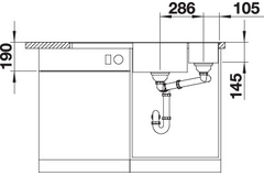 Blanco spoeltafel Axia III 6 S-F antr man+pl glas