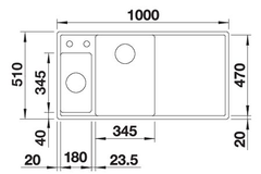 Blanco Axia III 6 S links tartufo automatische bediening
