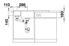 Blanco Axia III 6 S links zacht wit automatische bediening