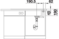 Blanco Axia III XL 6 S café automatische bediening