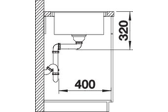 Blanco Elon XL 6 S-F vulkaangrijs automatische bediening