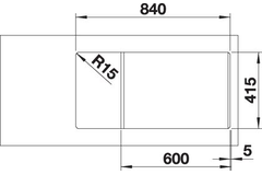 Spoeltafel Favum XL 6 S Silgranit cafe manueel