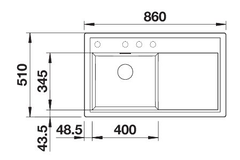 Zenar 45S Silgranit pdii bl anthracite auto 