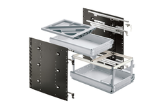 Kit caisson à montage rapide 404 x 530, aspect aluminium