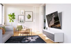 Tvm3615 support mural pour flatscreen 40-77" 35kg  noir inclinable 20°