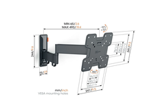 Tvm3245 support tv orientable noir 19-43" 15kg 